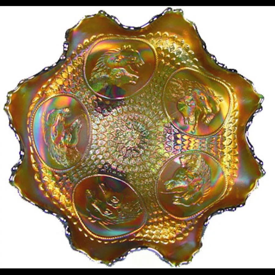 Fenton Horse Medallion Bowl